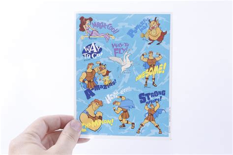 Disney Hercules Sticker Sheet Funny Phrases Hallmark Etsy