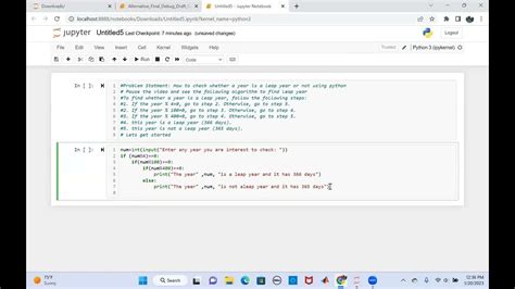 Python Exercise 15 Find A Leap Year Youtube