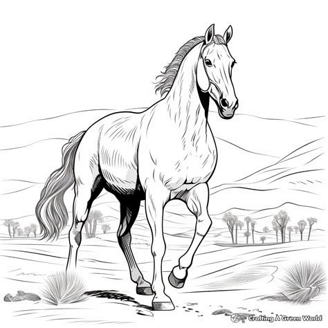 Arabian Horse Coloring Pages Free And Printable