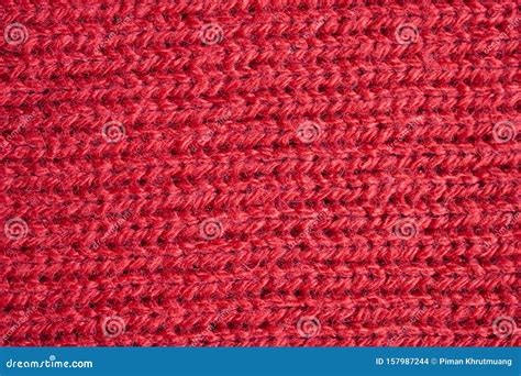 Red Knitted Wool Fabric Texture Background Stock Photo - Image of ...