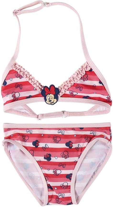 Cerdá Bikini Niña Minnie Mouse De Piezas Años Slips de Bain Rojo Pequeño Fille Amazon fr