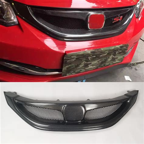 LMTUNINGFor Honda Civic FD2 Type R Fiberglass Front Grill FRP UNpainted