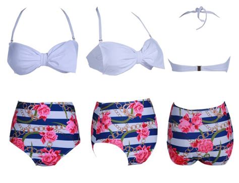 Retro Rose Bikini Swimsuit Ax Ax On Luulla