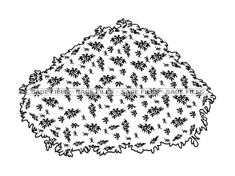 Bush Outline Svg Bush Svg Shrub Svg Foliage Svg Bush Etsy