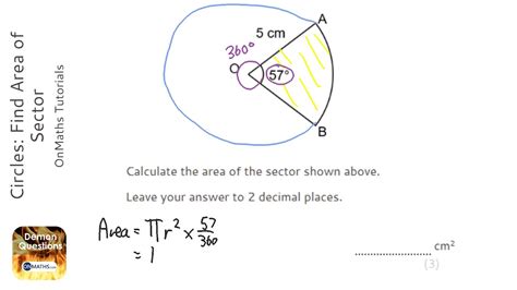 Area Of A Sector Questions And Answers