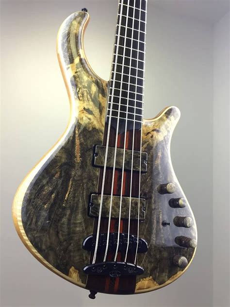 Mayones Patriot 5 35th Anniversary Bass Buckeye Burl Top Mahogany Khaya Back With Flamed Maple