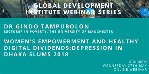 Gindo Webinar Series Global Development Institute Blog