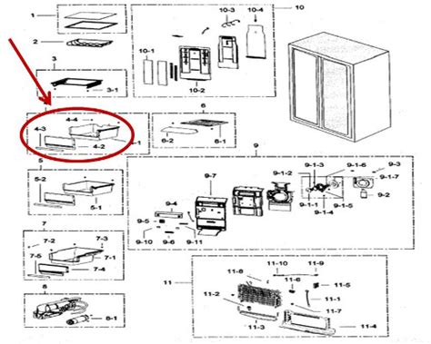 Samsung Part Da97 10887e Drawer Case Assembly Oem High