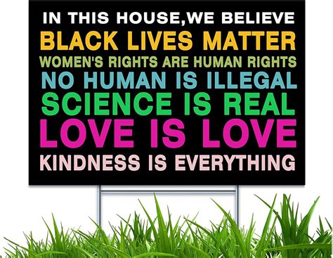 Yard Sign With H Frame Stakes In This House We Believe