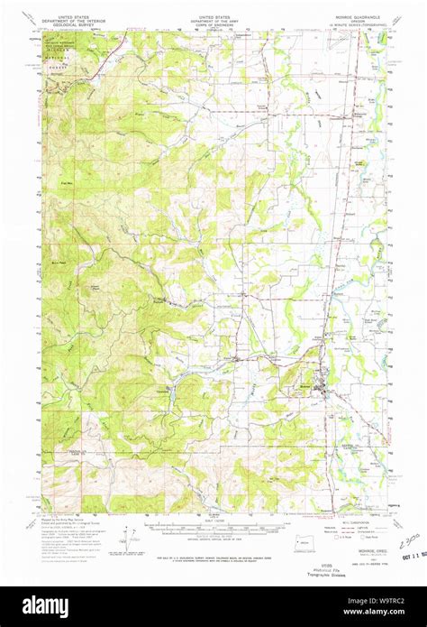 Map Of Monroe Oregon Hi Res Stock Photography And Images Alamy