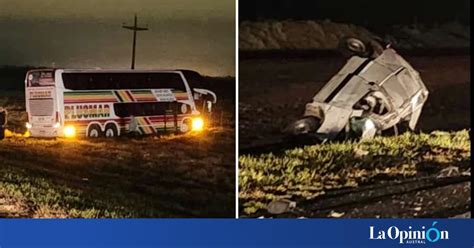 Tres Muertos En Un Choque Frontal Entre Un Micro Y Una Camioneta En La