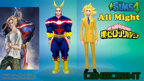 All Might My Hero Academia Sims 4 Descarga Cc Youtube