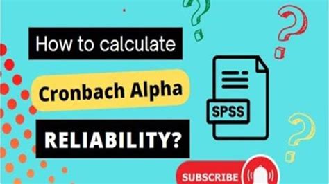 How To Calculate Cronbach S Alpha Reliability Cronbach Alpha In Spss