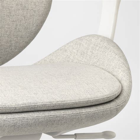 HATTEFJÄLL office chair with armrests Gunnared beige/white | IKEA Eesti