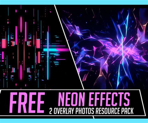 Artstation Photobash 130 Neon Effects Overlays Resource Pack Photos