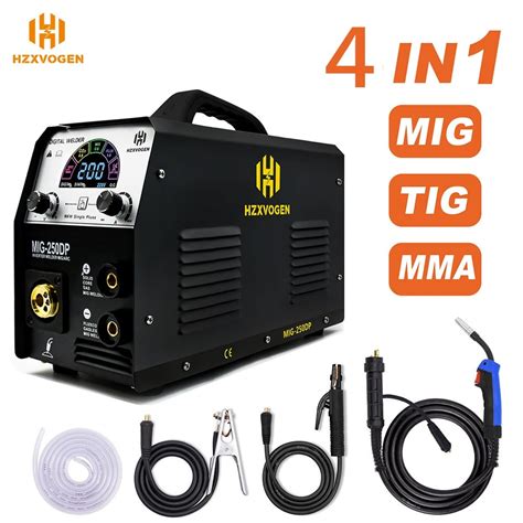 Top Hzxvogen Mig Welders Mig250dp Pulse Mig Aluminum Gas Gasless Mig