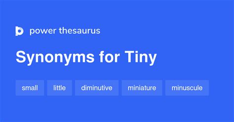 TINY Synonyms: 1 268 Similar Words & Phrases