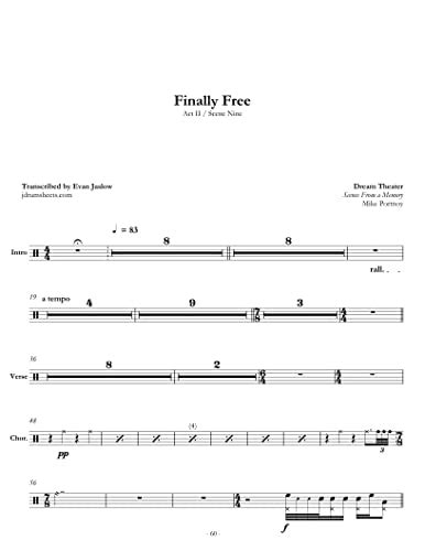 Dream Theater Finally Free Drum Sheet Music Jds Dream Theater Collection Ebook