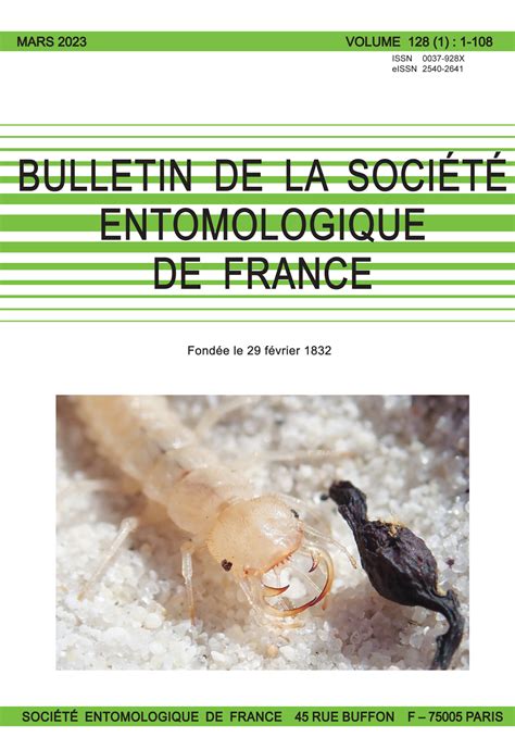 Bulletin 2023 128 Société entomologique de France