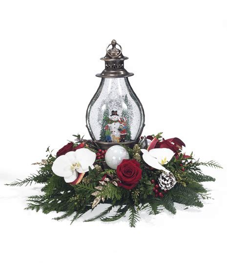Snowman Snow Globe Centerpiece Ital Florist