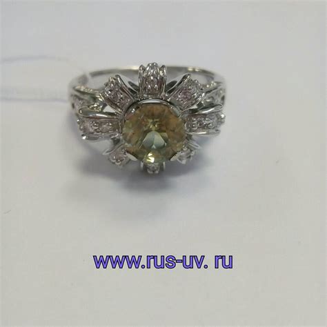 Прекрасно.. Кольцо, белое золото, бриллианты, султанит #русскийювелир# ...