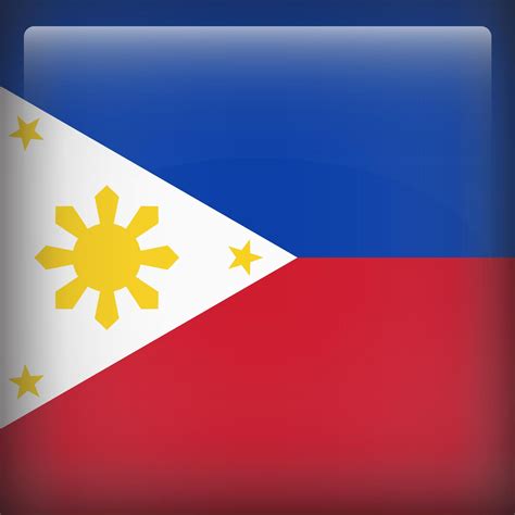 philippines square national flag  vector art  vecteezy