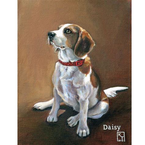 Beagle Portrait Painting Acrylics On Canvas Katherine Tyrer Illustrator