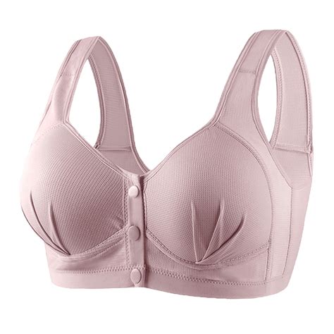 Levmjia Womens Bra Plus Size Front Closure Comfortable Push Up No Wire Supportive Sexy Lingerie