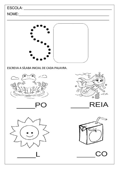 Atividade Com A Letra S - 5