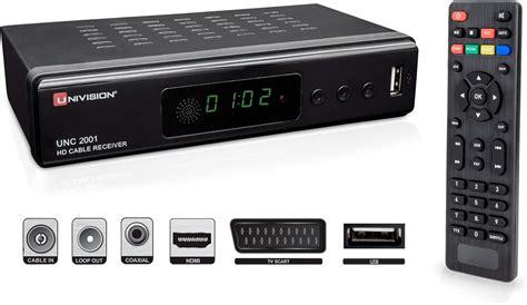 Full UNC2001 HD digitaler Kabel Receiver DVB-C / C2 für alle Kabel ...