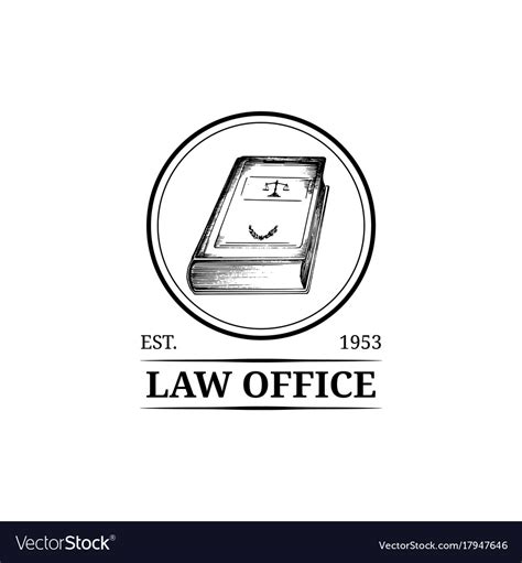 Law Office Symbol With Code Royalty Free Vector Image