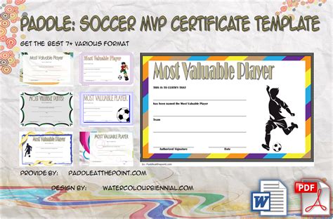 Soccer Mvp Certificate Template Player Awards Free