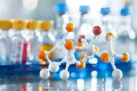 molecular model   laboratory setting stock illustration