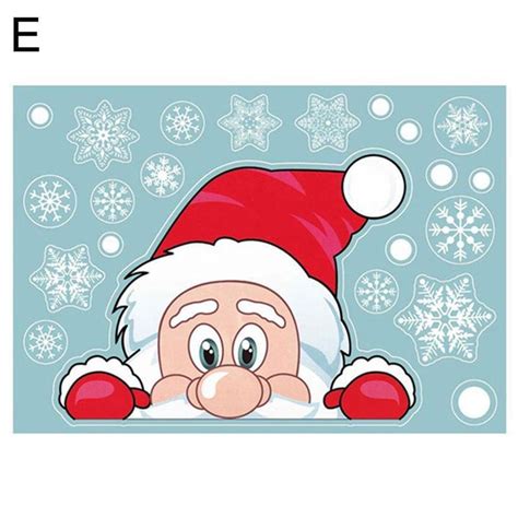 Santa Elanden Kerst Pvc Statische Sticker Home Win Grandado