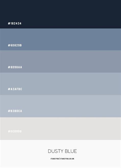 Dusty Blue Bedroom Colour Scheme | Blue colour palette, Blue color ...