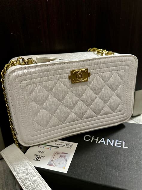 Chanel White Bag, Women's Fashion, Bags & Wallets, Cross-body Bags on Carousell