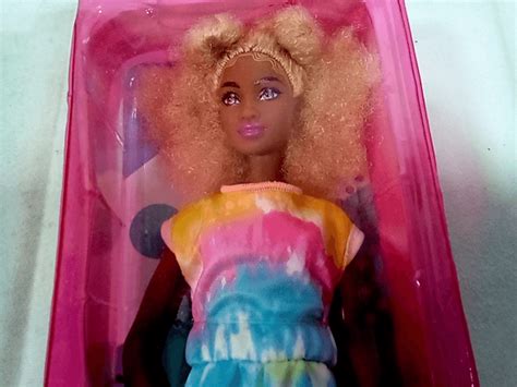 Barbie Fashionistas Doll Tall Blonde Afro With Side Puffs Multi Color Dutch Goat