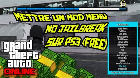 Fr Nouveaux Tuto Ps Installer Un Mod Menu Sans Jailbreak Sur Gta