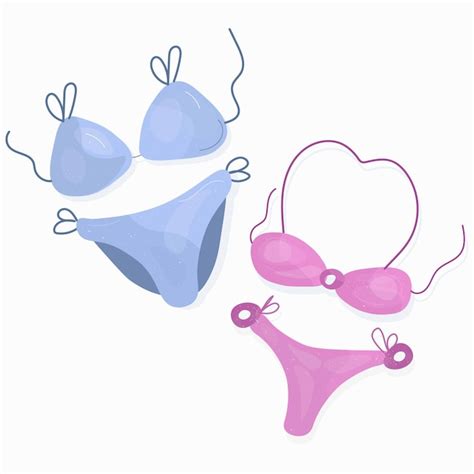 Imágenes de verano bikini jpeg png ilustrador vector Vector Premium