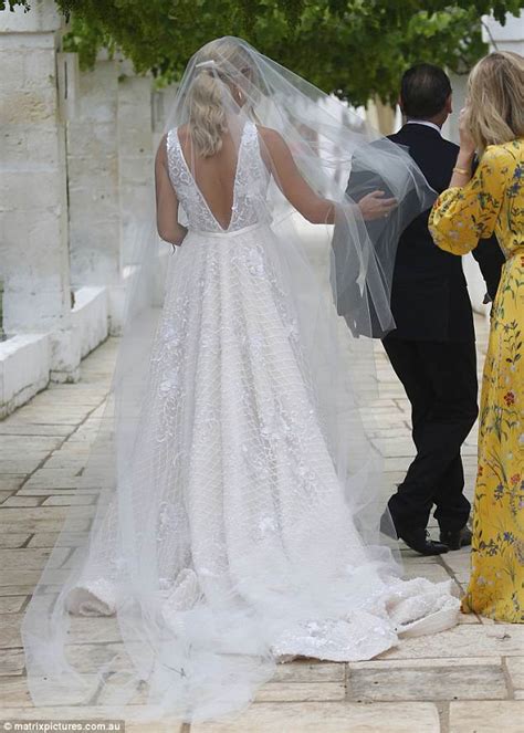 Bride Anna Heinrich Wears Sparkling Nude Heels For Her Cinderella