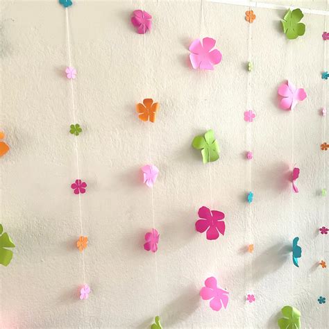 Tropical Paper Flower Garland Diy Craft Kit For Adults Luau Etsy