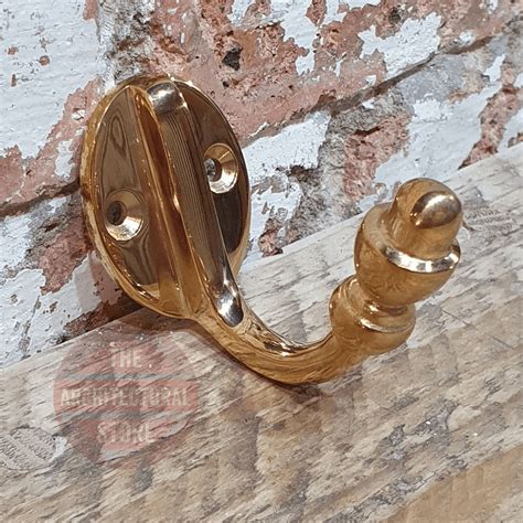 Polished Brass Coat Hook