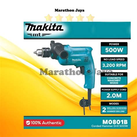 Jual Mesin Bor Makita M0801b M0600b Bor Listrik Kayu Besi Beton POWER