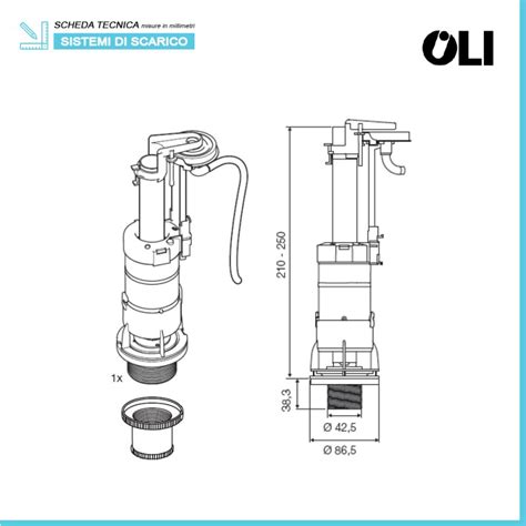 Batteria Scarico Wc Oli Per Cassetta Alta Sostituzione Batteria Catis