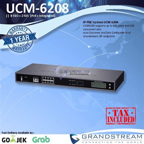 Jual Grandstream Ucm6208 Ip Pbx Appliance 800 User 100 Concurrent