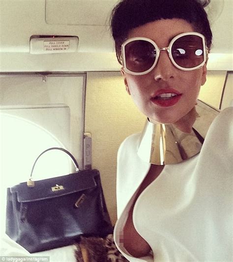 Lady Gaga Shares Unladylike Peek A Boob Snap From Her Private Jet As Dress Gapes Open Daily