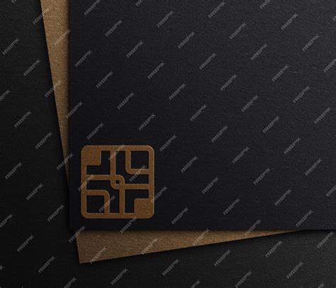 Premium Psd Psd Golden Logo Mockup On Black Paper