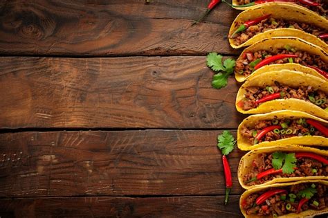 Premium Photo Traditional Mexican Tacos With Meat And Vegetables