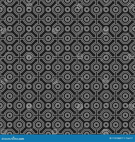 Seamless Abstract Vector Pattern With Octagons Stock Vector