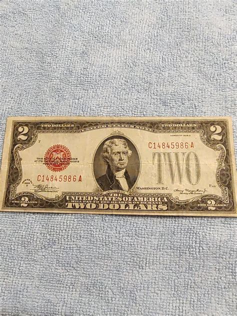 1928 D Series Two Dollar Red Note Nicely Circulated - Etsy